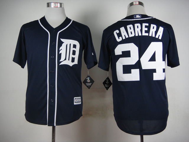 Men Detroit Tigers #24 Cabrera Blue MLB Jerseys->buffalo sabres->NHL Jersey